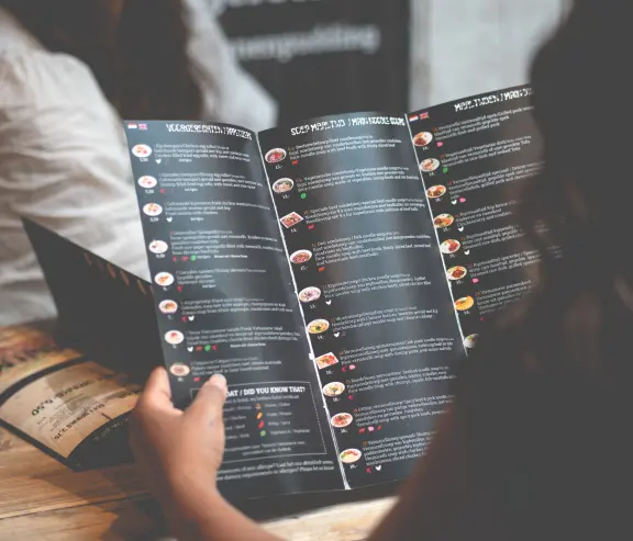 La carte du restaurant à Bourges